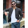 imageTACVASEN Mens Lightweight Jacket Casual Spring Fall Windbreaker Bomber Zip Up Coat With Pocket08grey
