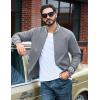 imageTACVASEN Mens Lightweight Jacket Casual Spring Fall Windbreaker Bomber Zip Up Coat With Pocket09light Grey