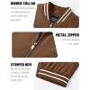 imageTACVASEN Mens Lightweight Jacket Casual Spring Fall Windbreaker Bomber Zip Up Coat With Pocket10brown