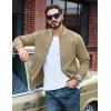imageTACVASEN Mens Lightweight Jacket Casual Spring Fall Windbreaker Bomber Zip Up Coat With Pocket11khaki