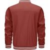 imageTACVASEN Mens Lightweight Jacket Casual Spring Fall Windbreaker Bomber Zip Up Coat With Pocket13orange Red