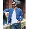 imageTACVASEN Mens Lightweight Jacket Casual Spring Fall Windbreaker Bomber Zip Up Coat With Pocket14blue
