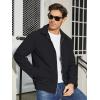 imageTACVASEN Mens Lightweight Windbreaker Full Zip Up Laydown Collar Jackets Light Casual Coat with Zip PocketsBlack