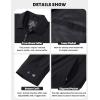 imageTACVASEN Mens Lightweight Windbreaker Full Zip Up Laydown Collar Jackets Light Casual Coat with Zip PocketsBlack