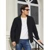 imageTACVASEN Mens Lightweight Windbreaker Full Zip Up Laydown Collar Jackets Light Casual Coat with Zip PocketsBlack