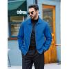 imageTACVASEN Mens Lightweight Windbreaker Full Zip Up Laydown Collar Jackets Light Casual Coat with Zip PocketsBlue Green