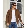 imageTACVASEN Mens Lightweight Windbreaker Full Zip Up Laydown Collar Jackets Light Casual Coat with Zip PocketsBrown