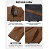 imageTACVASEN Mens Lightweight Windbreaker Full Zip Up Laydown Collar Jackets Light Casual Coat with Zip PocketsBrown