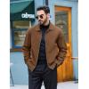 imageTACVASEN Mens Lightweight Windbreaker Full Zip Up Laydown Collar Jackets Light Casual Coat with Zip PocketsBrown