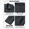 imageTACVASEN Mens Lightweight Windbreaker Full Zip Up Laydown Collar Jackets Light Casual Coat with Zip PocketsDark Gray