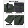 imageTACVASEN Mens Lightweight Windbreaker Full Zip Up Laydown Collar Jackets Light Casual Coat with Zip PocketsGreen