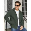 imageTACVASEN Mens Lightweight Windbreaker Full Zip Up Laydown Collar Jackets Light Casual Coat with Zip PocketsGreen