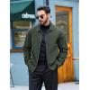 imageTACVASEN Mens Lightweight Windbreaker Full Zip Up Laydown Collar Jackets Light Casual Coat with Zip PocketsGreen