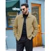 imageTACVASEN Mens Lightweight Windbreaker Full Zip Up Laydown Collar Jackets Light Casual Coat with Zip PocketsKhaki