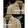 imageTACVASEN Mens Lightweight Windbreaker Full Zip Up Laydown Collar Jackets Light Casual Coat with Zip PocketsKhaki