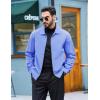 imageTACVASEN Mens Lightweight Windbreaker Full Zip Up Laydown Collar Jackets Light Casual Coat with Zip PocketsLightblue