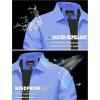 imageTACVASEN Mens Lightweight Windbreaker Full Zip Up Laydown Collar Jackets Light Casual Coat with Zip PocketsLightblue