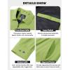 imageTACVASEN Mens Lightweight Windbreaker Full Zip Up Laydown Collar Jackets Light Casual Coat with Zip PocketsOgreen
