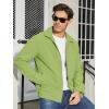 imageTACVASEN Mens Lightweight Windbreaker Full Zip Up Laydown Collar Jackets Light Casual Coat with Zip PocketsOgreen