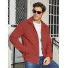 imageTACVASEN Mens Lightweight Windbreaker Full Zip Up Laydown Collar Jackets Light Casual Coat with Zip PocketsOrange Red