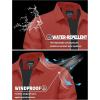 imageTACVASEN Mens Lightweight Windbreaker Full Zip Up Laydown Collar Jackets Light Casual Coat with Zip PocketsOrange Red