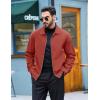 imageTACVASEN Mens Lightweight Windbreaker Full Zip Up Laydown Collar Jackets Light Casual Coat with Zip PocketsOrange Red