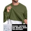 imageTACVASEN Mens Long Sleeve Crewneck Sweatshirt Winter and Fall Casual Warm Sweatshirt Fleece Lined PulloverArmy Green