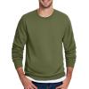 imageTACVASEN Mens Long Sleeve Crewneck Sweatshirt Winter and Fall Casual Warm Sweatshirt Fleece Lined PulloverArmy Green