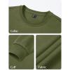 imageTACVASEN Mens Long Sleeve Crewneck Sweatshirt Winter and Fall Casual Warm Sweatshirt Fleece Lined PulloverArmy Green