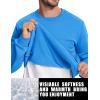 imageTACVASEN Mens Long Sleeve Crewneck Sweatshirt Winter and Fall Casual Warm Sweatshirt Fleece Lined PulloverAzure Blue