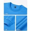 imageTACVASEN Mens Long Sleeve Crewneck Sweatshirt Winter and Fall Casual Warm Sweatshirt Fleece Lined PulloverAzure Blue