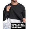 imageTACVASEN Mens Long Sleeve Crewneck Sweatshirt Winter and Fall Casual Warm Sweatshirt Fleece Lined PulloverBlack