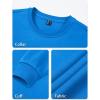 imageTACVASEN Mens Long Sleeve Crewneck Sweatshirt Winter and Fall Casual Warm Sweatshirt Fleece Lined PulloverBlue Green