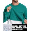 imageTACVASEN Mens Long Sleeve Crewneck Sweatshirt Winter and Fall Casual Warm Sweatshirt Fleece Lined PulloverEmerald Green