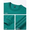 imageTACVASEN Mens Long Sleeve Crewneck Sweatshirt Winter and Fall Casual Warm Sweatshirt Fleece Lined PulloverEmerald Green