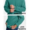 imageTACVASEN Mens Long Sleeve Crewneck Sweatshirt Winter and Fall Casual Warm Sweatshirt Fleece Lined PulloverEmerald Green