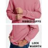 imageTACVASEN Mens Long Sleeve Crewneck Sweatshirt Winter and Fall Casual Warm Sweatshirt Fleece Lined PulloverGrey Pink