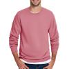 imageTACVASEN Mens Long Sleeve Crewneck Sweatshirt Winter and Fall Casual Warm Sweatshirt Fleece Lined PulloverGrey Pink