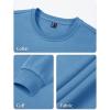imageTACVASEN Mens Long Sleeve Crewneck Sweatshirt Winter and Fall Casual Warm Sweatshirt Fleece Lined PulloverHaze Blue