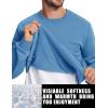 imageTACVASEN Mens Long Sleeve Crewneck Sweatshirt Winter and Fall Casual Warm Sweatshirt Fleece Lined PulloverHaze Blue