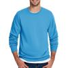 imageTACVASEN Mens Long Sleeve Crewneck Sweatshirt Winter and Fall Casual Warm Sweatshirt Fleece Lined PulloverIce Blue