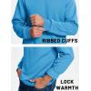 imageTACVASEN Mens Long Sleeve Crewneck Sweatshirt Winter and Fall Casual Warm Sweatshirt Fleece Lined PulloverIce Blue