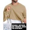 imageTACVASEN Mens Long Sleeve Crewneck Sweatshirt Winter and Fall Casual Warm Sweatshirt Fleece Lined PulloverKhaki