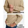 imageTACVASEN Mens Long Sleeve Crewneck Sweatshirt Winter and Fall Casual Warm Sweatshirt Fleece Lined PulloverKhaki
