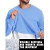 imageTACVASEN Mens Long Sleeve Crewneck Sweatshirt Winter and Fall Casual Warm Sweatshirt Fleece Lined PulloverLight Blue