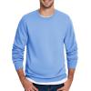 imageTACVASEN Mens Long Sleeve Crewneck Sweatshirt Winter and Fall Casual Warm Sweatshirt Fleece Lined PulloverLight Blue
