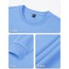imageTACVASEN Mens Long Sleeve Crewneck Sweatshirt Winter and Fall Casual Warm Sweatshirt Fleece Lined PulloverLight Blue
