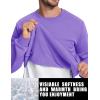 imageTACVASEN Mens Long Sleeve Crewneck Sweatshirt Winter and Fall Casual Warm Sweatshirt Fleece Lined PulloverLight Purple