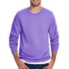 imageTACVASEN Mens Long Sleeve Crewneck Sweatshirt Winter and Fall Casual Warm Sweatshirt Fleece Lined PulloverLight Purple