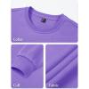 imageTACVASEN Mens Long Sleeve Crewneck Sweatshirt Winter and Fall Casual Warm Sweatshirt Fleece Lined PulloverLight Purple